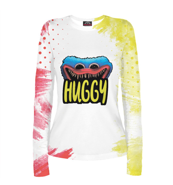 Женский лонгслив с изображением Poppy Playtime цвета Белый