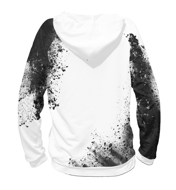 Мужское худи с изображением Агата Кристи + Кот цвета Белый