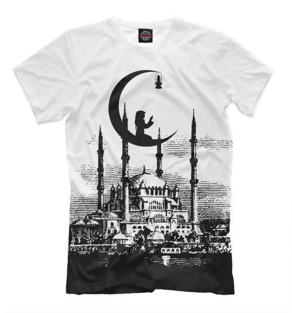Мужская футболка с изображением Ислам цвета Белый