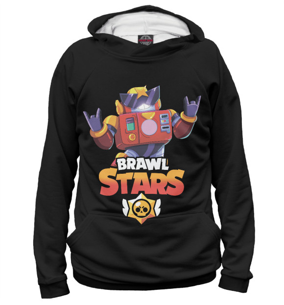 Мужское худи с изображением Brawl Stars SURGE цвета Белый