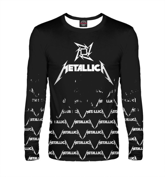 Мужской лонгслив с изображением Metallica цвета Белый