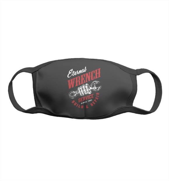 Маска тканевая с изображением Service цвета Белый