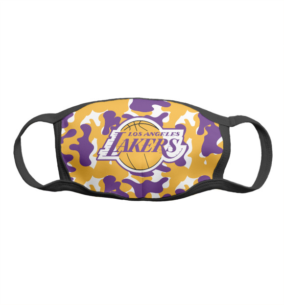 Маска тканевая с изображением LA Lakers / Лейкерс цвета Белый