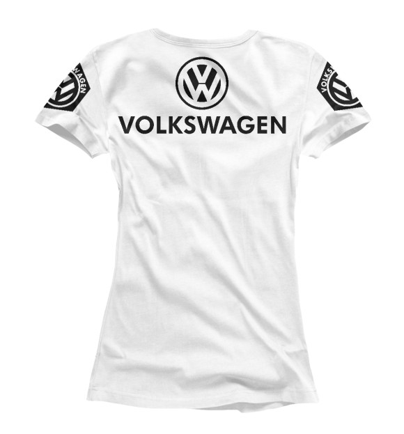 Футболка для девочек с изображением Volkswagen цвета Белый