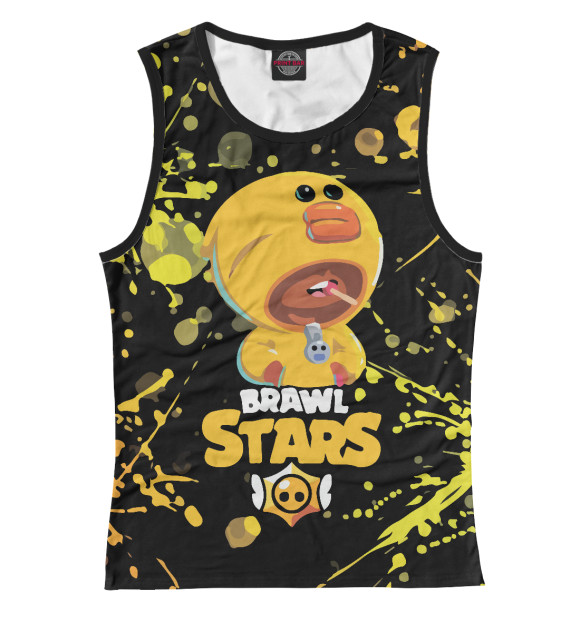 Женская майка с изображением Brawl Stars цвета Белый