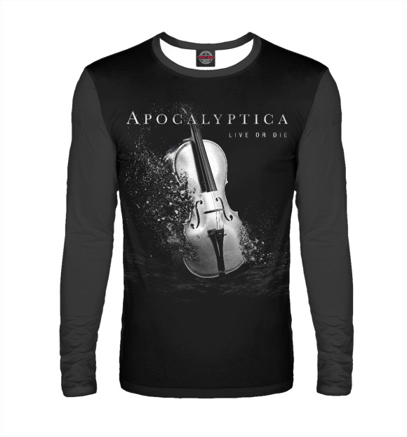Мужской лонгслив с изображением Apocalyptica цвета Белый