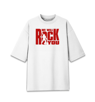 Мужская футболка оверсайз We Will Rock You
