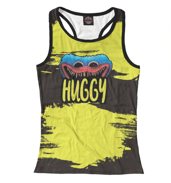 Женская майка-борцовка с притом Poppy Playtime цвета Белый Женская майка-борцовка с изображением Poppy Playtime цвета Белый