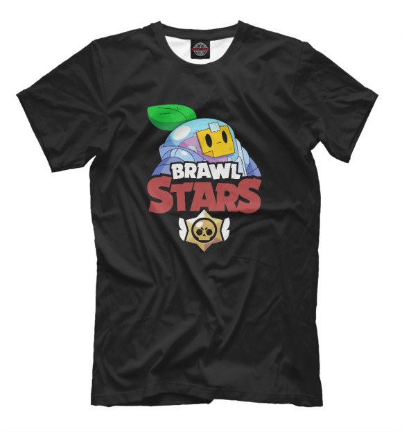 Мужская футболка с изображением Brawl Stars - Sprout цвета Белый