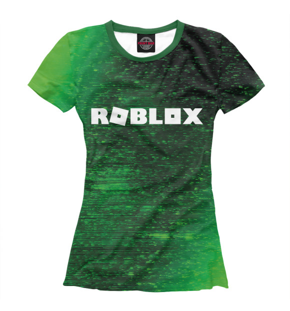 Женская футболка с изображением Roblox / Роблокс цвета Белый