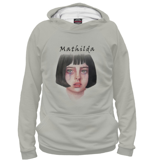 Мужское худи с изображением Mathilda from Leon цвета Белый