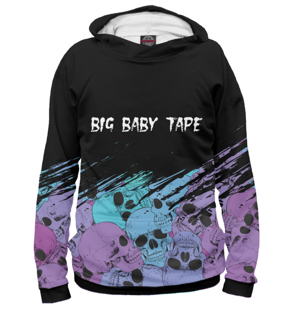 Худи для девочки с изображением Big Baby Tape цвета Белый
