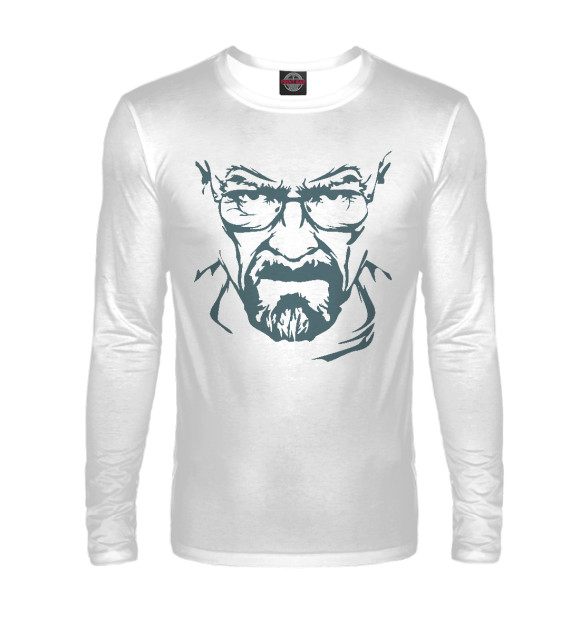 Мужской лонгслив с изображением Heisenberg цвета Белый