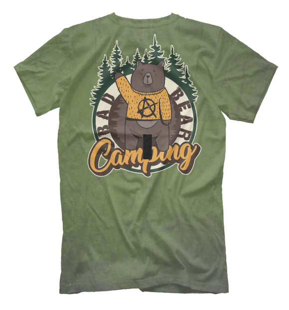 Футболка для мальчиков с изображением Bad Bear Camping цвета Белый