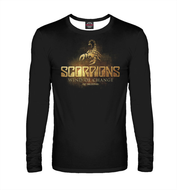 Мужской лонгслив с изображением Scorpions цвета Белый