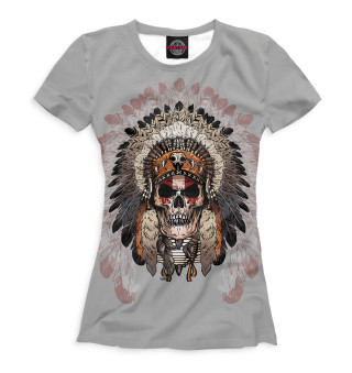 Женская футболка Череп шамана