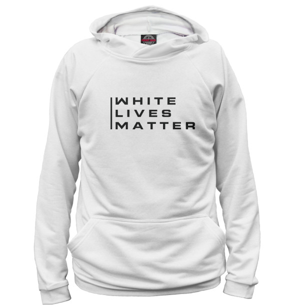 Женское худи с изображением White lives matter цвета Белый