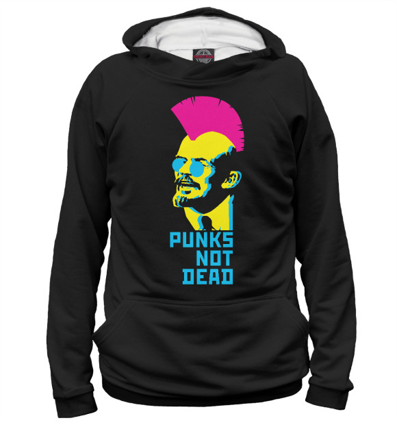 Женское худи с изображением Lenin pinc punk цвета Белый