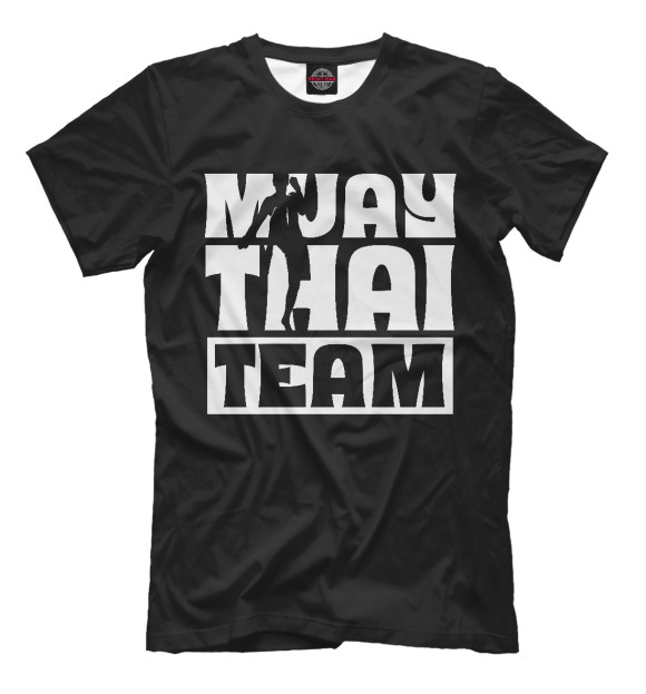 Мужская футболка с изображением MUAY THAI TEAM цвета Белый