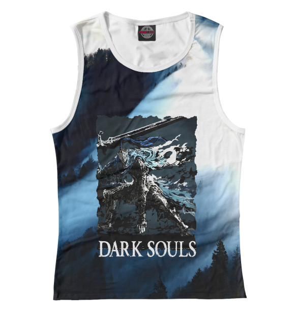 Майка для девочки с притом DARKSOULS цвета Белый Майка для девочки с изображением DARKSOULS цвета Белый