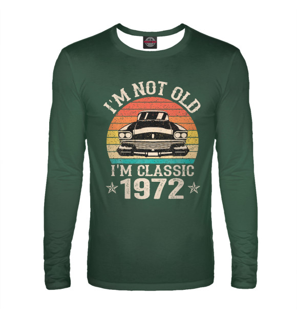 Мужской лонгслив с изображением I'm Not Old 1972 цвета Белый