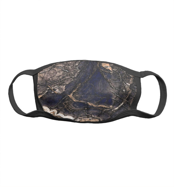 Маска тканевая с изображением Камуфляж Мраморные узоры цвета Белый