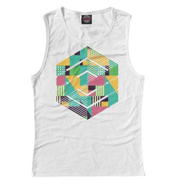 Майка для девочки с изображением Geometric abstract цвета Белый