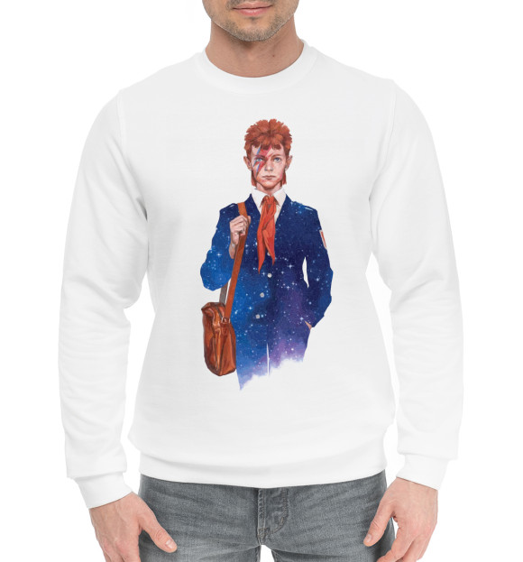 Мужской хлопковый свитшот с изображением Пионер цвета Белый