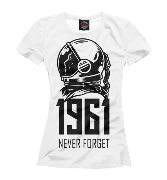 Футболка для девочек с изображением Never forget цвета Белый