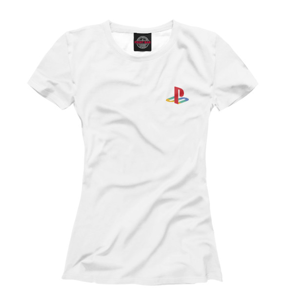 Футболка для девочек с изображением Sony PlayStation Logo цвета Белый