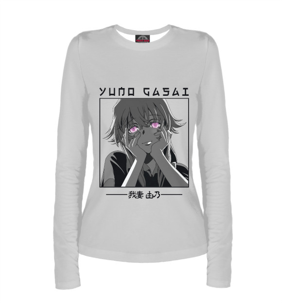 Женский лонгслив с изображением Юно Гасай цвета Белый