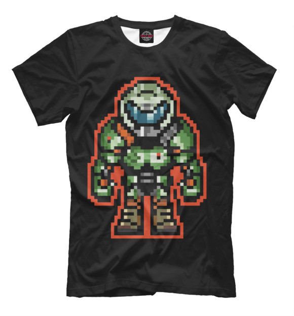 Футболка для мальчиков с изображением DOOM Eternal 8bit цвета Белый