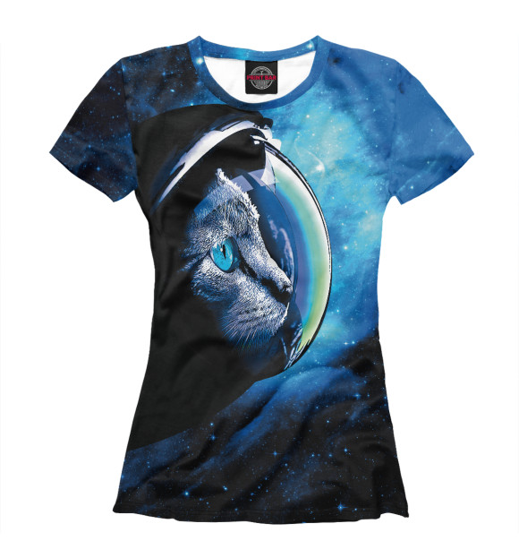 Женская футболка с изображением Космический океан цвета Белый