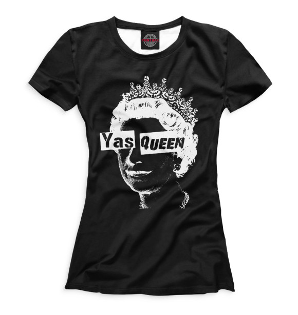 Футболка для девочек с изображением Yas Queen цвета Белый