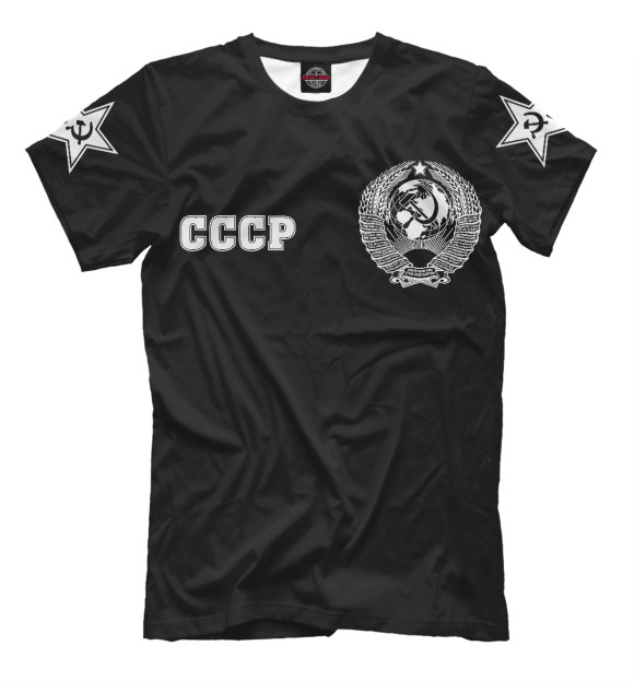 Мужская футболка с изображением Символика СССР цвета Белый