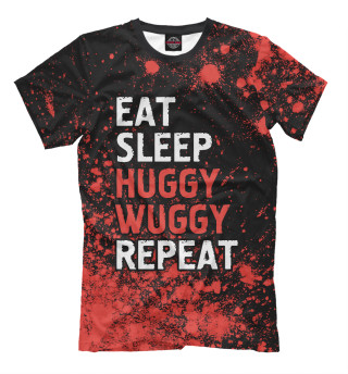 Мужская футболка Eat Sleep Huggy Wuggy Repeat