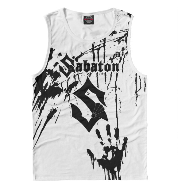 Майка для мальчика с притом Sabaton цвета Белый Майка для мальчика с изображением Sabaton цвета Белый