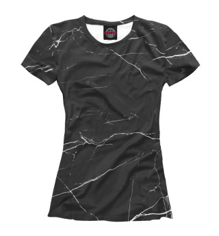 Женская футболка Черный мрамор