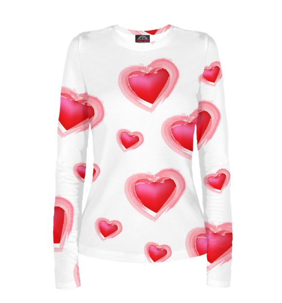 Женский лонгслив с изображением Love цвета Белый
