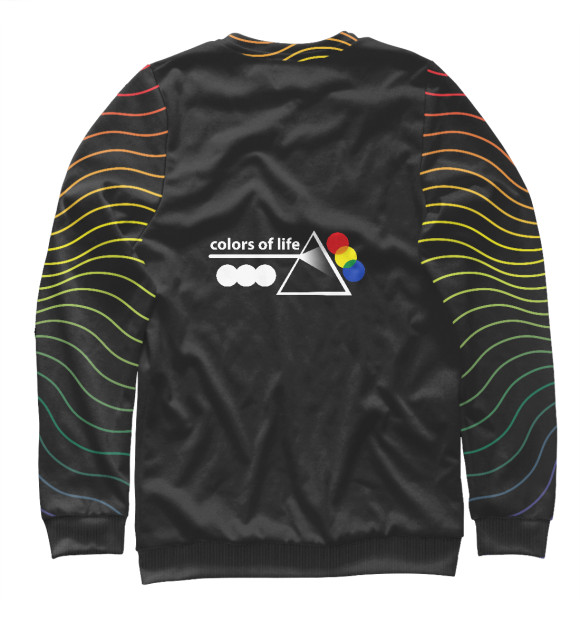Свитшот для девочек с изображением Color - краски жизни цвета Белый