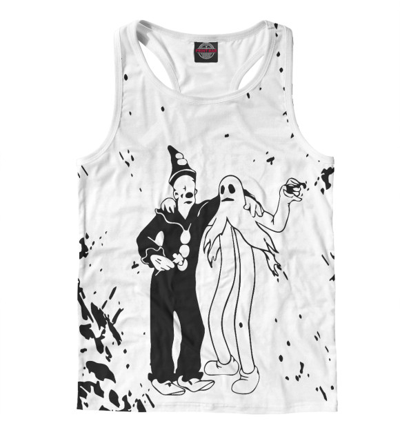 Мужская майка-борцовка с изображением GHOSTEMANE цвета Белый