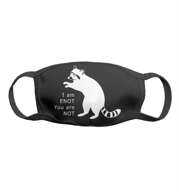 Маска тканевая с изображением I am ENOT цвета Белый