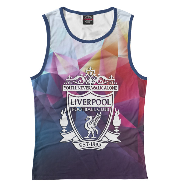 Женская майка с изображением Liverpool цвета Белый