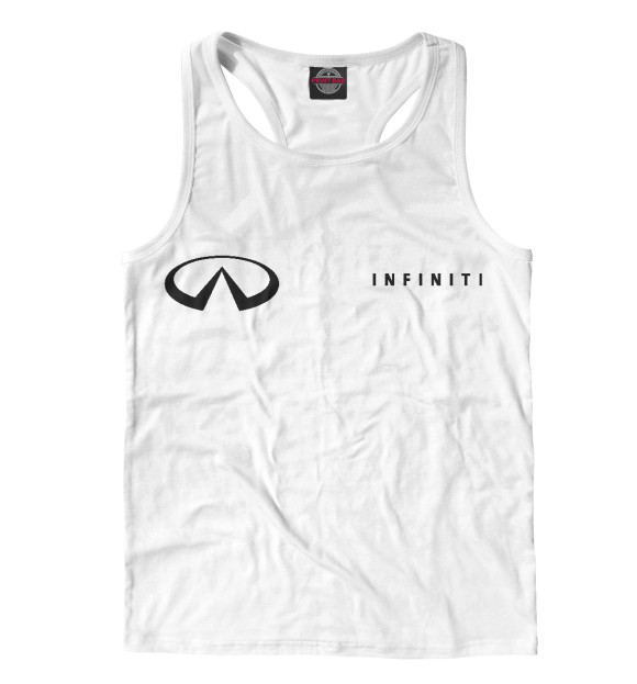Мужская майка-борцовка с изображением Infiniti цвета Белый