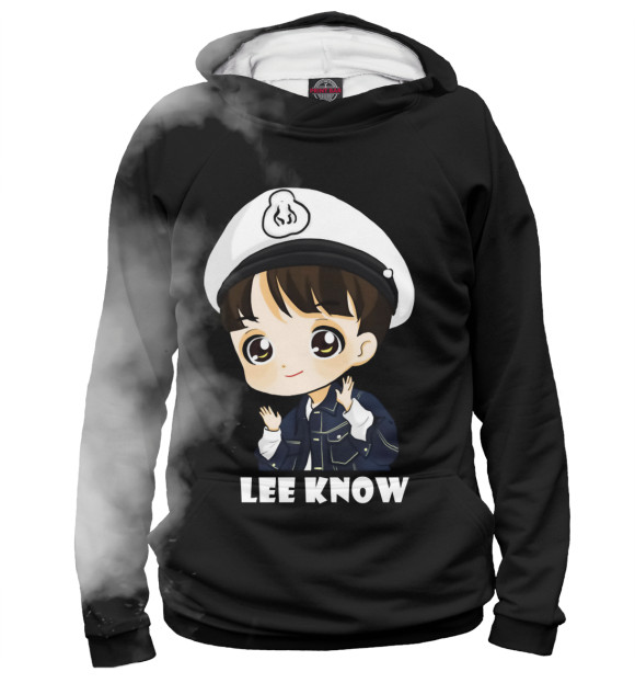 Женское худи с изображением Stray Kids LEE KNOW цвета Белый