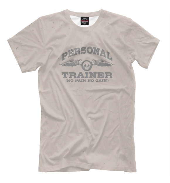 Мужская футболка с изображением Personal Trainer цвета Белый