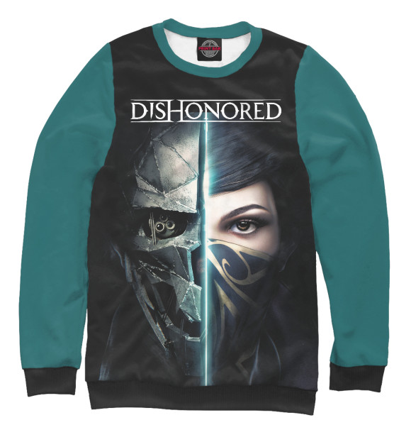 Мужской свитшот с изображением Dishonored цвета Белый