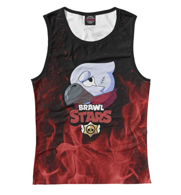 Женская майка с изображением Brawl Stars цвета Белый