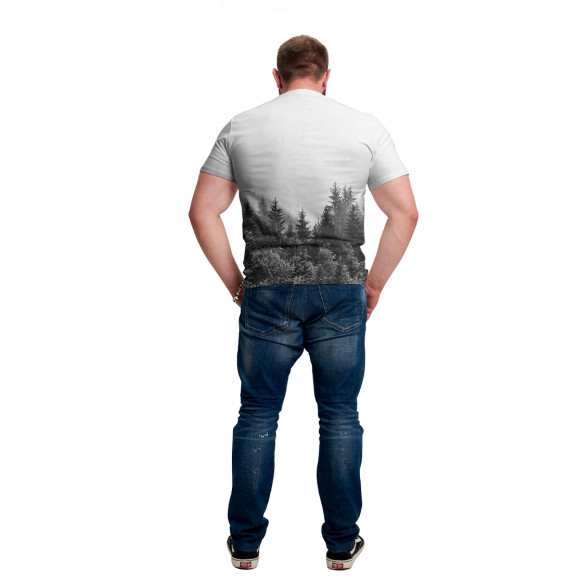 Мужская футболка с изображением Природа России цвета Белый