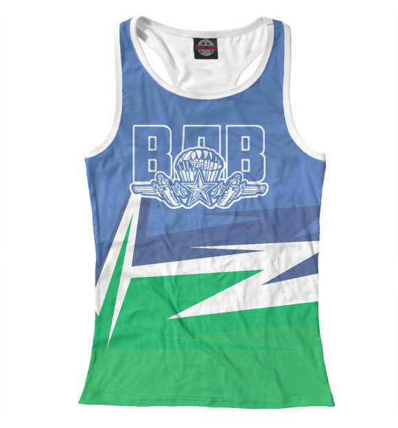 Женская майка-борцовка с изображением Воздушно Десантные Войска цвета Белый